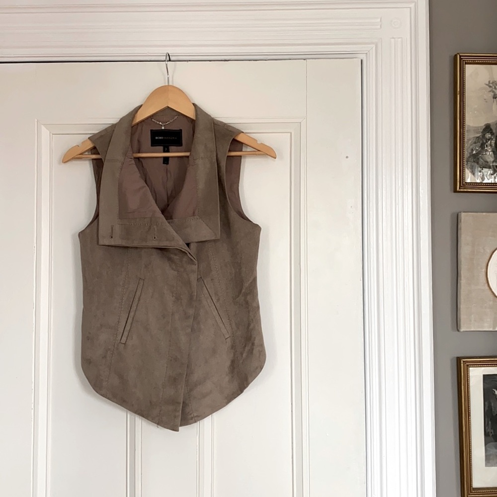 BCBG Faux suede vest